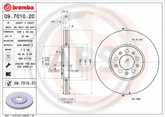 Brake Disc (09.7010.21)