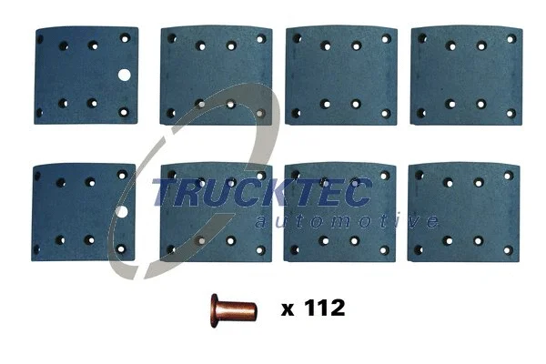 Brake Lining Kit, drum brake (03.35.124)