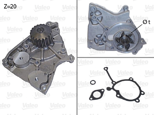Water Pump, engine cooling (506400)