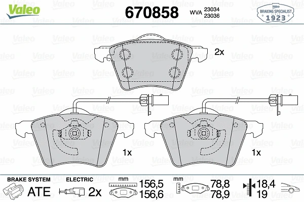 Brake Pad Set, disc brake (670858)