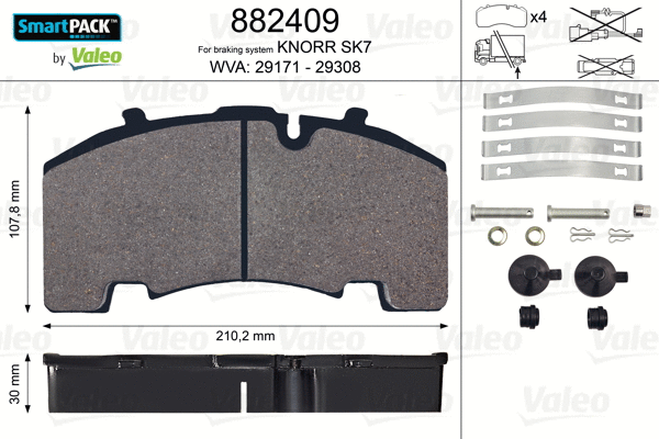 Brake Pad Set, disc brake (882409)