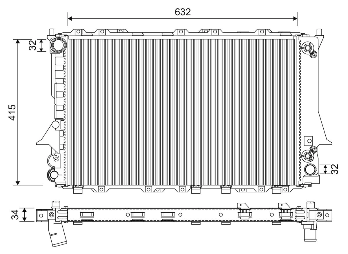 Radiator, engine cooling (701273)