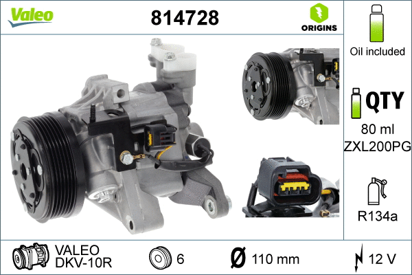 Compressor, air conditioning (814728)
