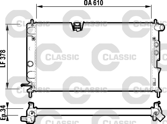 Radiator, engine cooling (232347)
