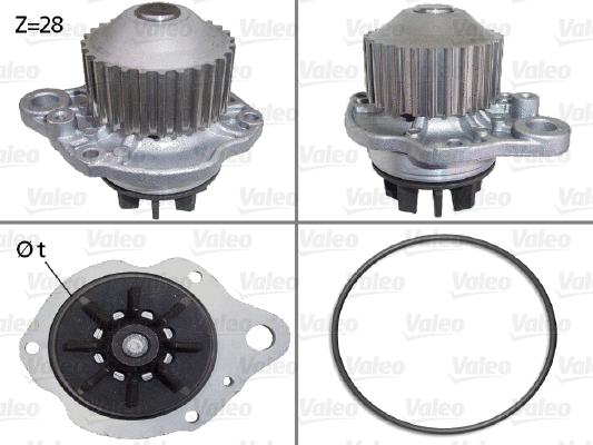 Water Pump, engine cooling (506643)
