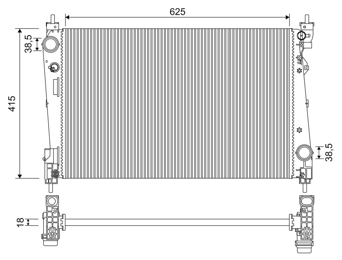 Radiator, engine cooling (701956)