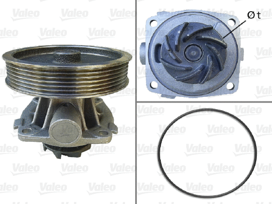 Water Pump, engine cooling (506669)