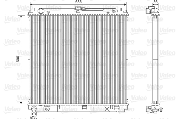 Radiator, engine cooling (701610)