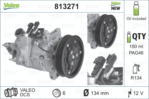 Compressor, air conditioning (813271)