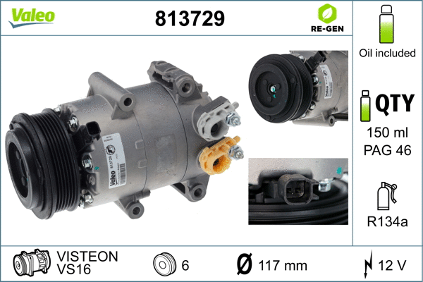 Compressor, air conditioning (813729)