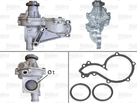 Water Pump, engine cooling (506603)