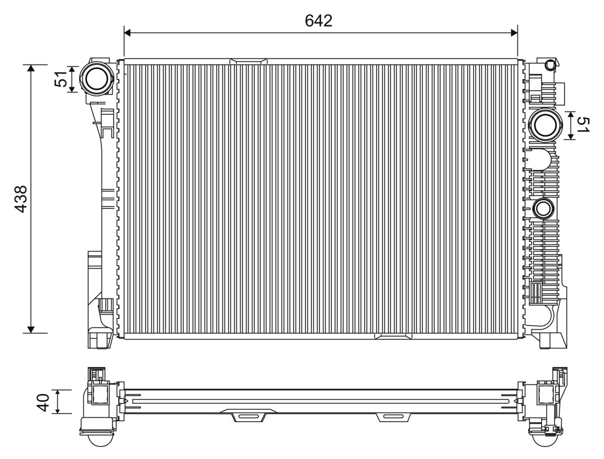 Radiator, engine cooling (701220)