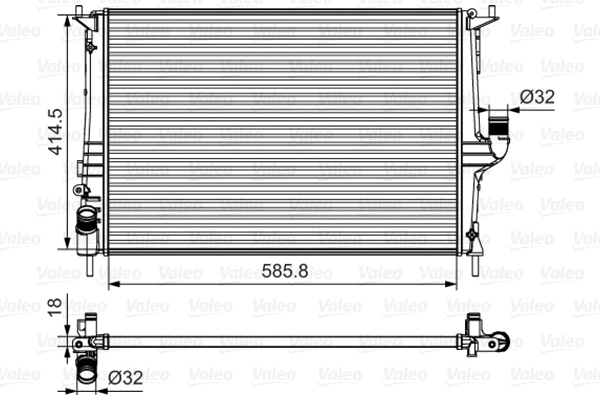 Radiator, engine cooling (700801)