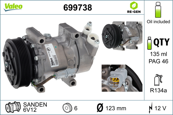 Compressor, air conditioning (699738)