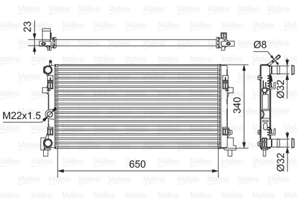 Radiator, engine cooling (701522)