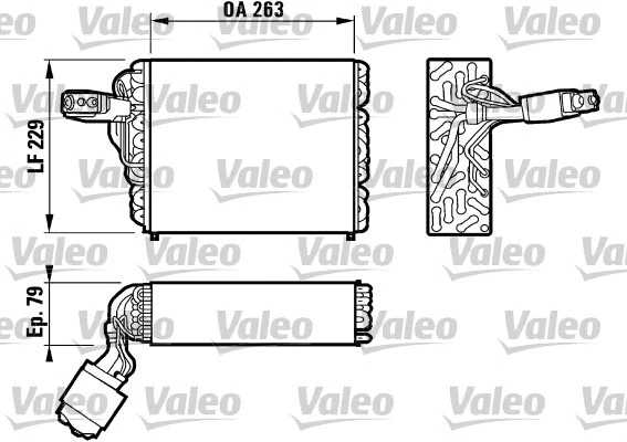 Evaporator, air conditioning (817109)