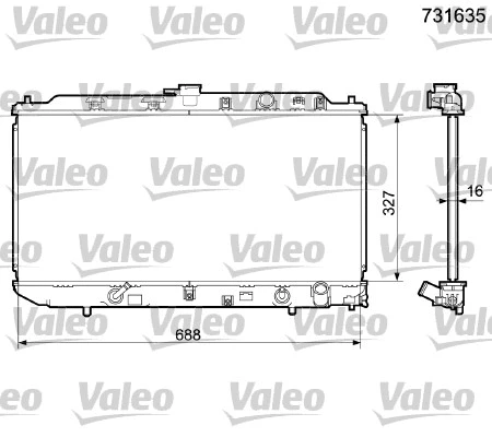 Radiator, engine cooling (731635)