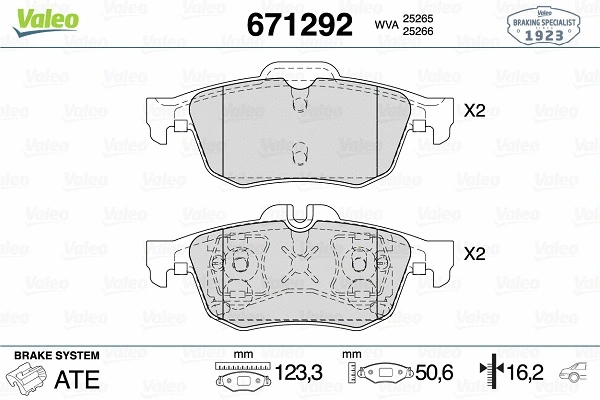 Brake Pad Set, disc brake (671292)