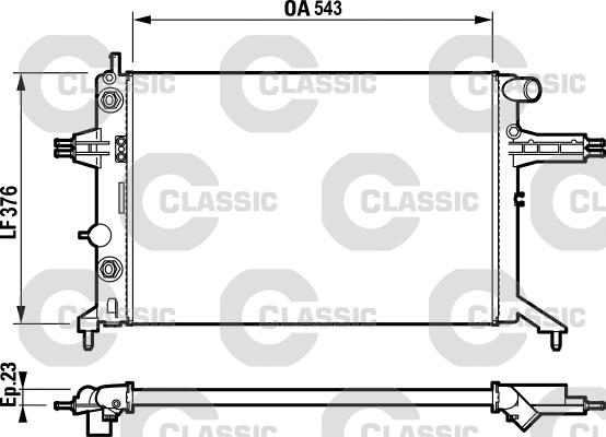 Radiator, engine cooling (232724)