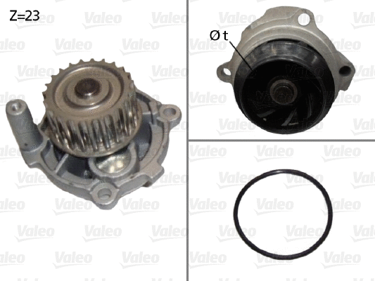 Water Pump, engine cooling (506790)
