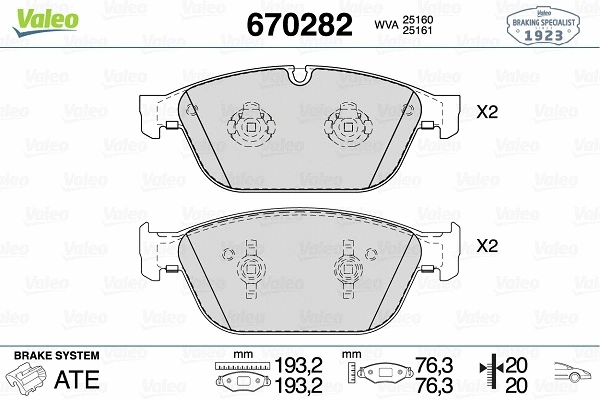 Brake Pad Set, disc brake (670282)