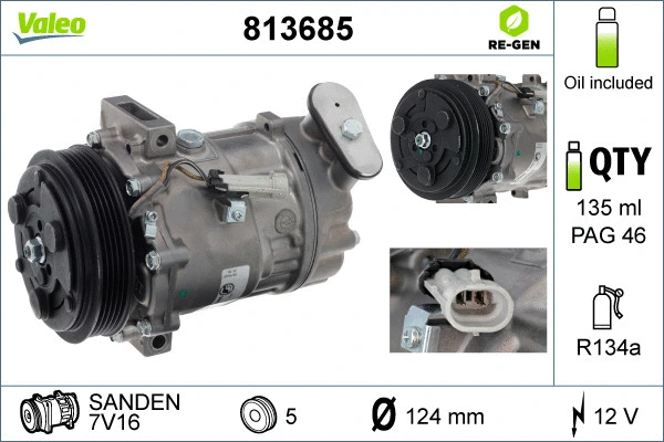 Compressor, air conditioning (813685)