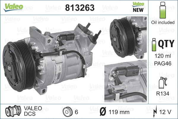 Compressor, air conditioning (813263)