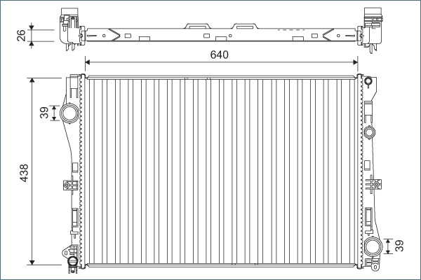 Radiator, engine cooling (701142)