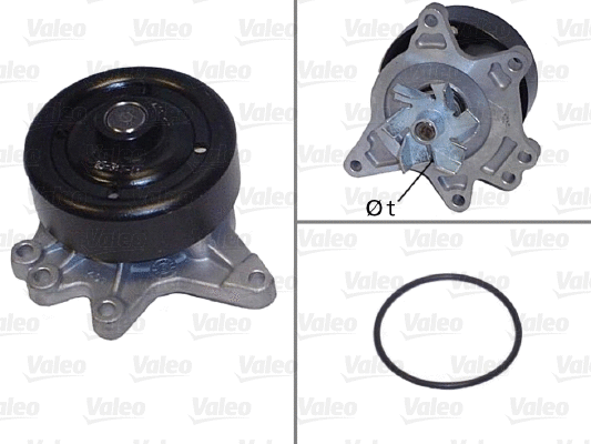 Water Pump, engine cooling (506844)