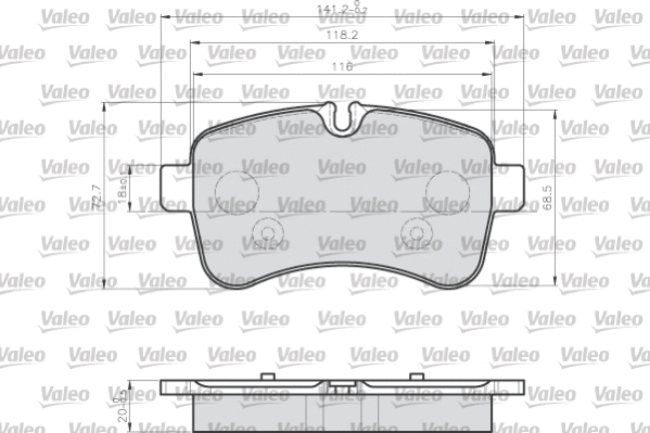 Brake Pad Set, disc brake (872232)
