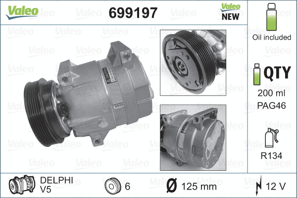 Compressor, air conditioning (699197)