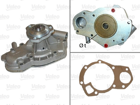 Water Pump, engine cooling (506086)