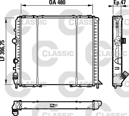 Radiator, engine cooling (232071)