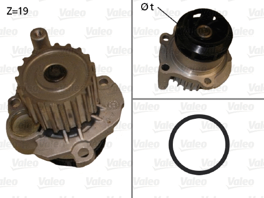 Water Pump, engine cooling (506874)