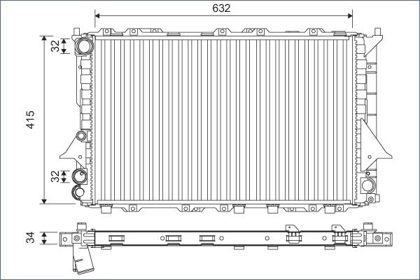 Radiator, engine cooling (701170)