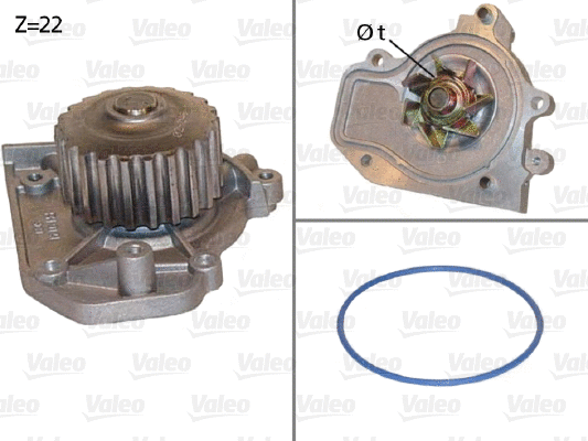 Water Pump, engine cooling (506943)