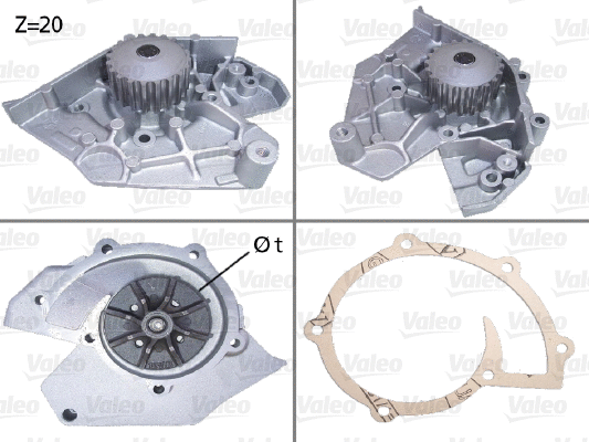 Water Pump, engine cooling (506291)