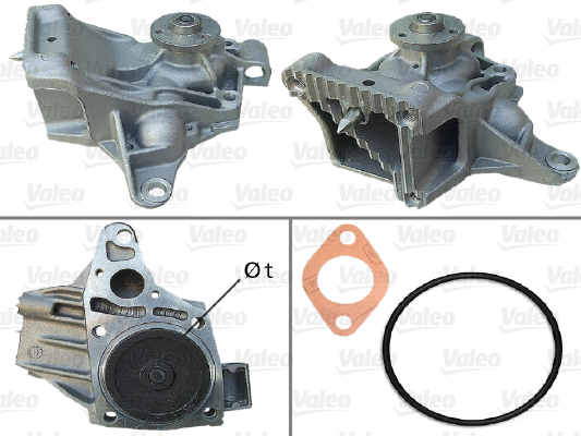 Water Pump, engine cooling (506784)