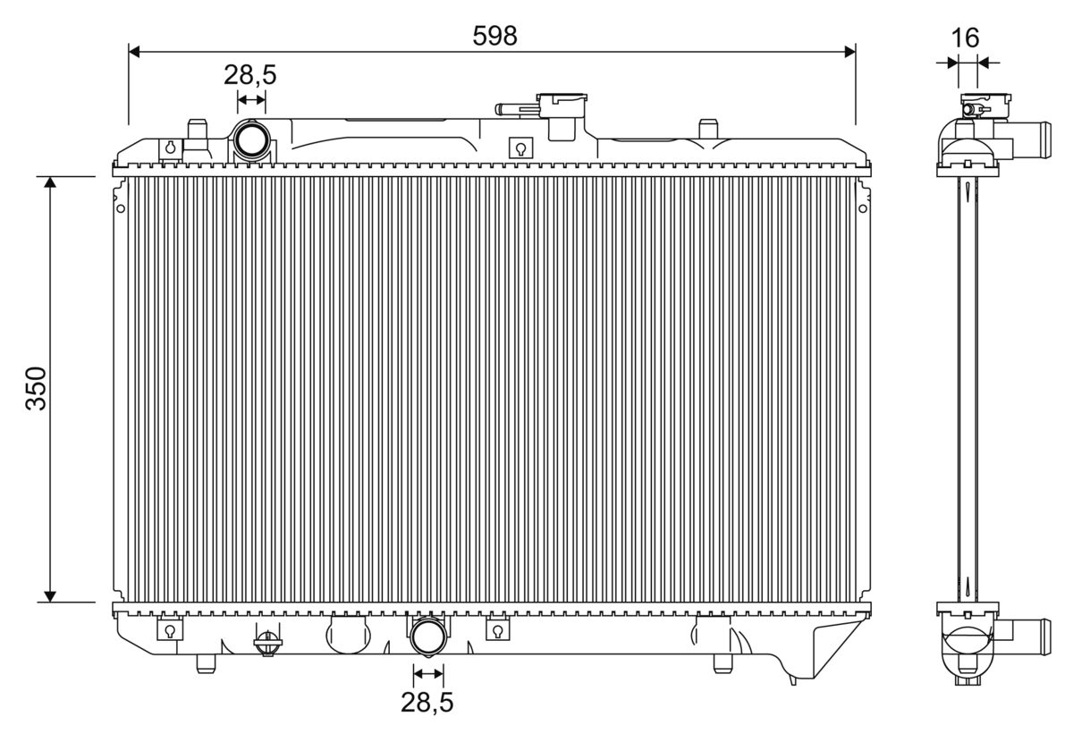 Radiator, engine cooling (701355)