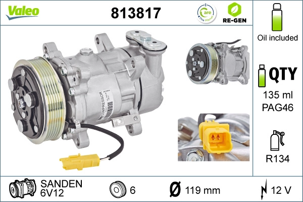 Compressor, air conditioning (813817)