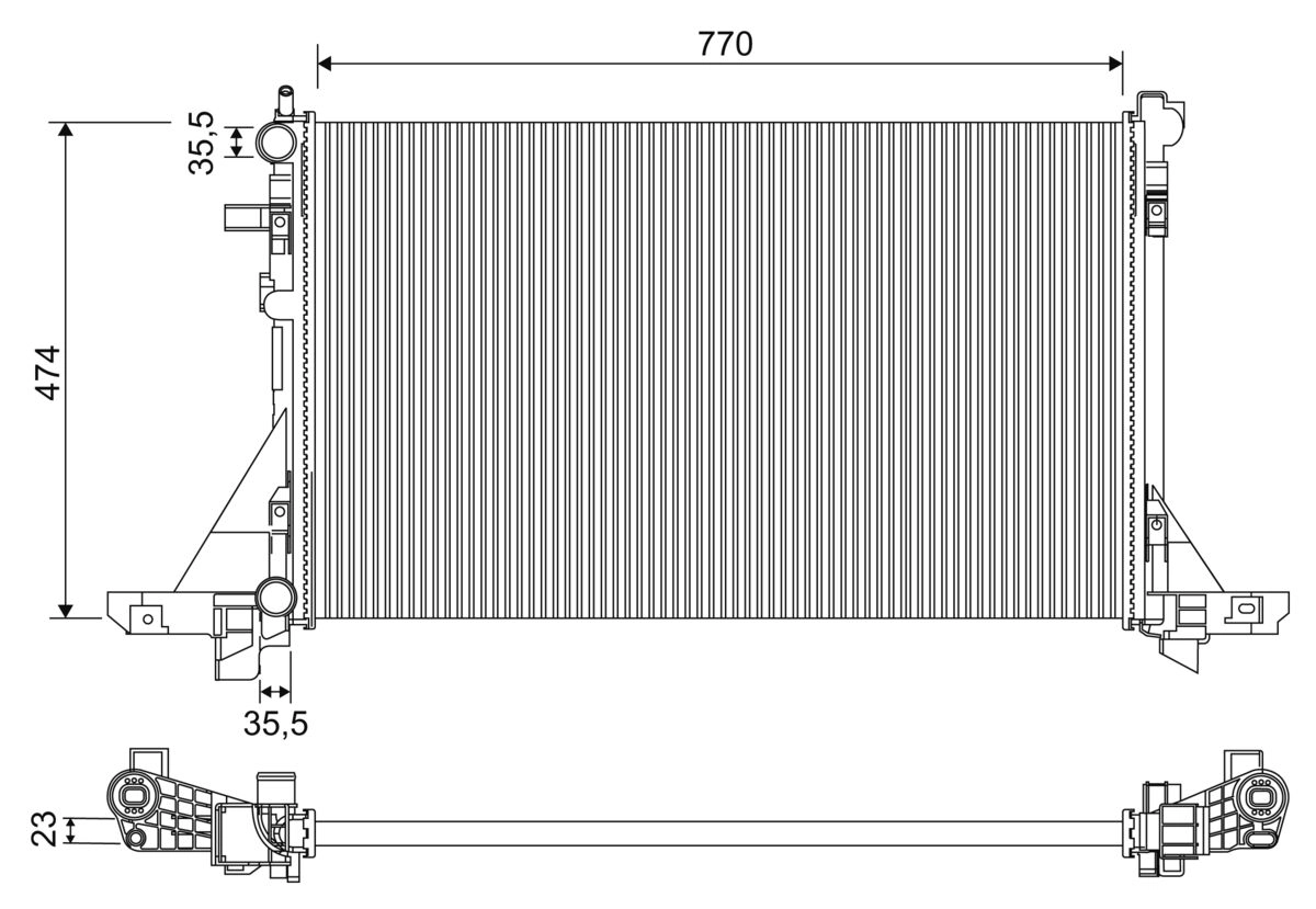 Radiator, engine cooling (701952)