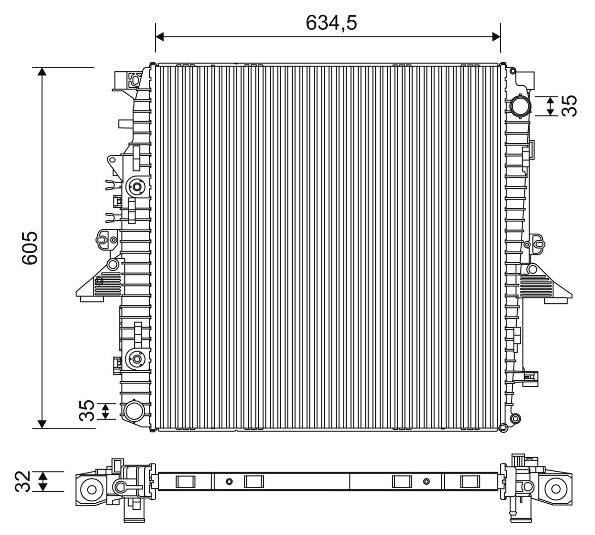 Radiator, engine cooling (701268)