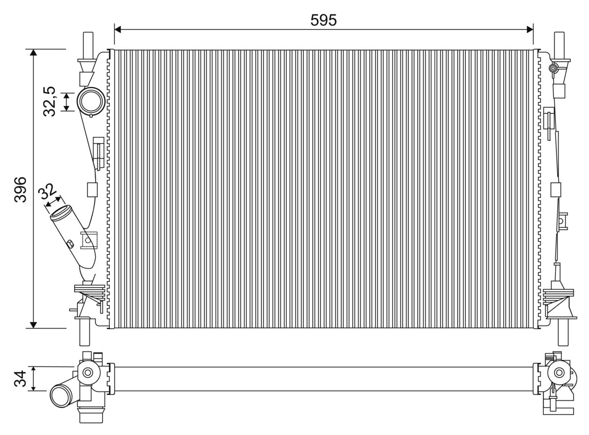 Radiator, engine cooling (701950)