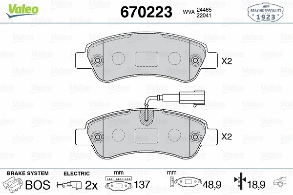 Brake Pad Set, disc brake (670223)