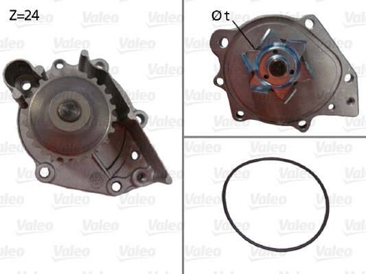 Water Pump, engine cooling (506696)