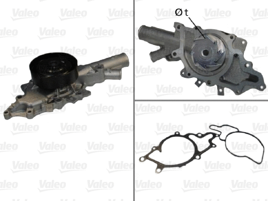 Water Pump, engine cooling (506675)