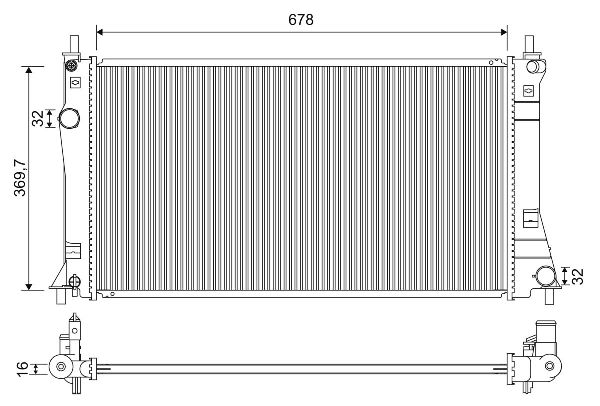 Radiator, engine cooling (701263)