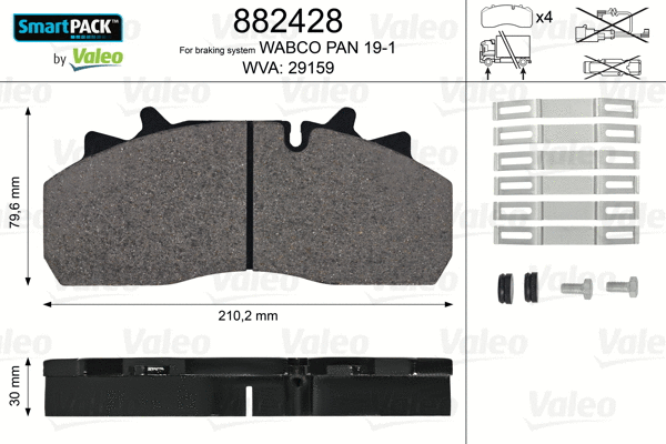 Brake Pad Set, disc brake (882428)