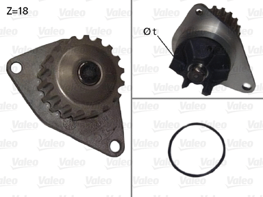 Water Pump, engine cooling (506721)
