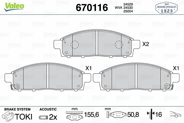 Brake Pad Set, disc brake (670116)